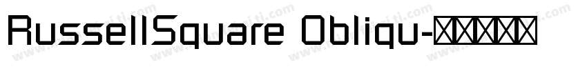 RussellSquare Obliqu字体转换
